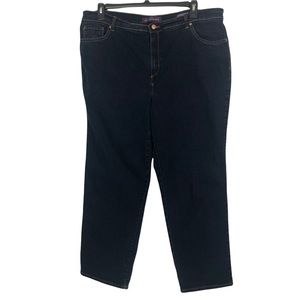 GLORIA VANDERBILT Amanda Women’s Blue Jeans Size 20W Dark Wash Stretch